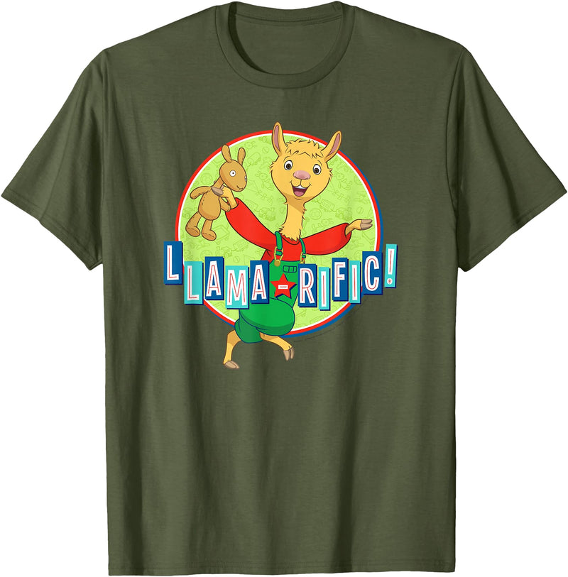Llama Llama Netflix Red Pajama Llama-rific Tee Shirt T-Shirt - Olive Green