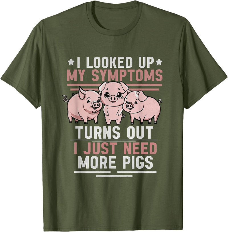 Funny Pig Gift For Pig Lovers Funny Pigs For Pig Lovers Women Pig T-Shirt - Olive Green
