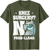 Llama Alpaca Lover Gifts Knee Surgery No Prob-llama Llamas Animal Lover T-Shirt - Olive Green