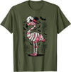 Flamingo Halloween Costume Mummy Spooky Flamingo Mummy T-Shirt - Olive Green