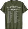 MathWare Funny Nerdy Zote's Precepts Knight Gamer T-Shirt - Olive Green