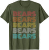 Bears Shirt Vintage Retro Apparel Retro Vintage Bears T-Shirt - Olive Green
