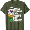 Swinger Upside Down Pineapple Apparel Will Trade My Wife For Candy Pineapple Halloween Swinger Men T-Shirt - Olive Green