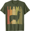 Alpaca Llama Vintage Llama Farming Designs. Llama Vintage Alpaca Llama Lover Retro Alpaca Farmer T-Shirt - Olive Green