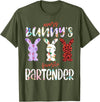 Every Bunny’s Favorite Bartender Easter Rabbit T-Shirt in Olive Green