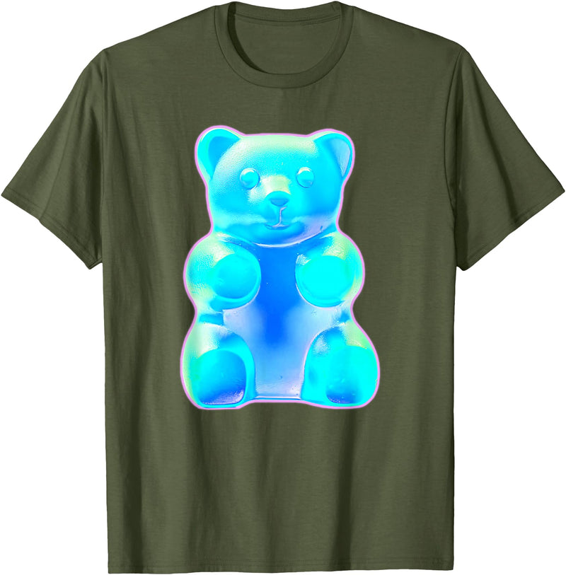 Urban Empyre Blue Gummy Bear T-Shirt - Olive Green