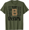 School & Teacher Apparel Teeready - Back To School Bears School Sports Fan Team Spirit Vintage T-Shirt - Olive Green