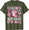 Pink Western Cowgirl Bday Party Family Matching Grandpa Of The Birthday Cow-Girl Rodeo Cowgirl Bday T-Shirt - Olive Green