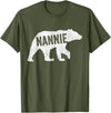Matching Family Bear by Foxio Nannie Bear Matching Family Camping Bear Funny Nannie T-Shirt - Olive Green