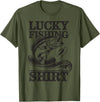 My Lucky Fishing Shirt Youth Teen Boys Bass Fish Men My Lucky Fishing Shirt Boy Youth Funny Fisherman Toddler T-Shirt - Olive Green
