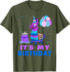 It's My Birthday for Llama Party T-Shirt - Olive Green