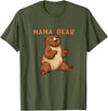 Happy Mama Bear Cool Vibes with Mama Bear Costume T-Shirt - Olive Green