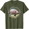Blue Spring State Park Sea Cow Florida Blue Spring State Park Orange City Florida Manatee Sea Cow T-Shirt - Olive Green