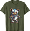 Aesthetic Teddy Bear Streetwear Designs for Men Robot Teddy Bear, Hip Hop Teddy Bear, Cyborg Teddy Bear T-Shirt - Olive Green