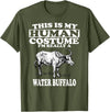 This is My Human Costume I'm Really a Water Buffalo T-Shirt T-Shirt - Olive Green
