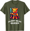 Gummy Bear Funny Quote Gummy Bear Queen Funny Gummy Bear Lovers Saying Illustration T-Shirt - Olive Green