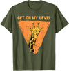 Giraffes Outfits For Tall People Tall People - Get On My Level Giraffe T-Shirt - Olive Green