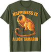 Happiness Is A Golden Lion Tamarin Tees Co. Glück ist ein Goldener Löwe Tamarin Monkeys Zoo Keeper T-Shirt - Olive Green