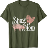 Azienda Agricola Maiale Shirt Pig Gift Idea Show Mom Pig T-Shirt - Olive Green