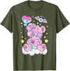 CC Pastel Goth Anime Vaporwave Aesthetic Kawaii Pastel Goth Cute Scary Bear T-Shirt - Olive Green
