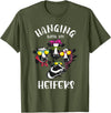 Cute Cow Herder Lady Animal Farm Lover Designs Funny Hanging with My Heifers Gift for Women Cow Farmer Girl T-Shirt - Olive