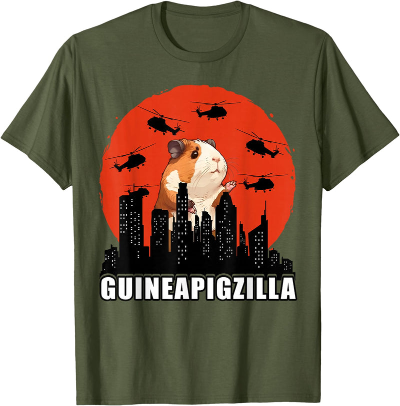 Guinea Pig Lovers Guinea Pig Tees Guinea Pig Shirt Furry Potato Vintage Guinea Pig Funny T-Shirt - Olive Green