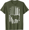 Cows USA American Flag Vintage Cow American Flag Farm Animal Patriotic Farmer T-Shirt for Women Kids Men - Olive Green
