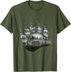 One Nature Designs Touching Ghost of the Spirit Bear Paw T Shirt T-Shirt - Olive Green