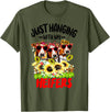 Women's Funny Cows Heifer Farm Animal Just Hanging With My Heifers Cow Farm Animal Lovers Funny T-Shirt - Olive Green