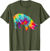 Pig Tie Dye Vintage Farmer T-Shirt - Olive Green