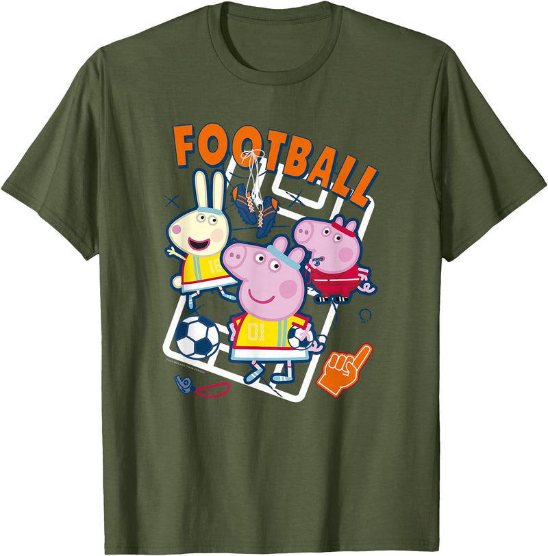 Peppa Pig Summer Games 2021 Football T-Shirt - Olive Green