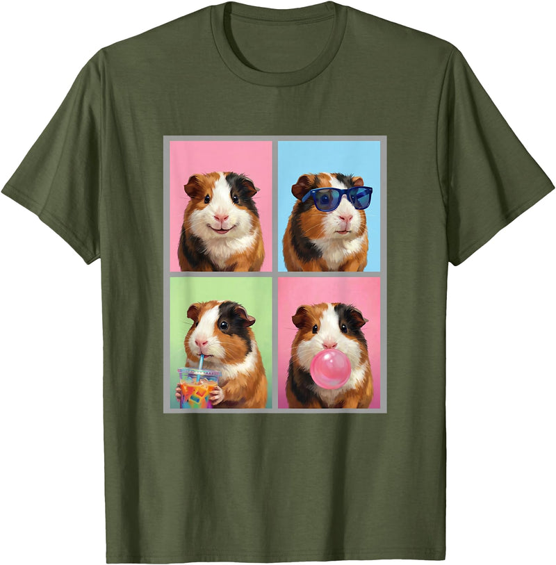 guinea pigs guinea pig Shop Guinea Pigs Funny Guinea Pig T-Shirt - Olive Green