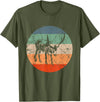 Retro Watusi Gift for Men, Women, Dad & Mom Retro Cow Silhouette - Cattle Farmer Vintage Watusi T-Shirt - Olive Green