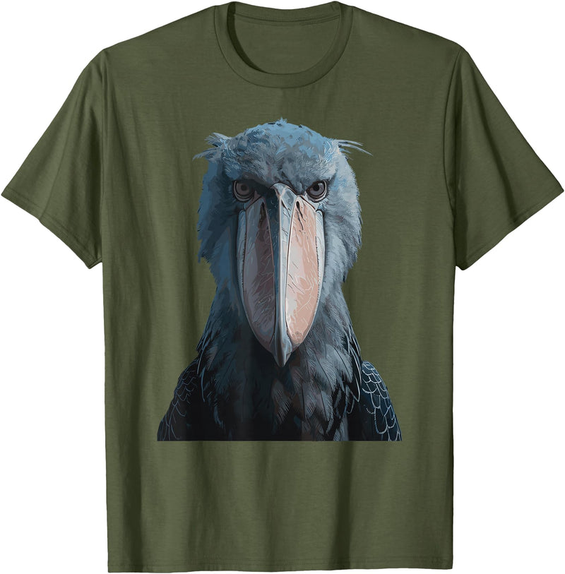 Shoebill Stork Gift Bird Watching Costume Shoebill Stork Bird T-Shirt - Olive Green