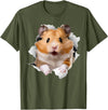 Cute Hamster Design for Men Women Kids Animal Hamster Lovers T-Shirt - Olive Green