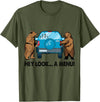 Funny Bear Attack Tips Camping Hiking Gifts Hey Look A Menu Funny Camping Camper Hiking Bear Outdoor T-Shirt - Olive Green