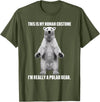 Cool Polar Bear For Men Women This Is My Human Costume I'm Really A Polar Bear Halloween T-Shirt - Olive Green