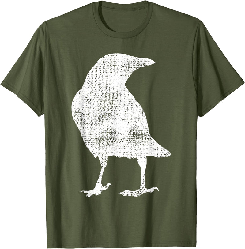 Crow Shirts Crow Raven Bird Lover Gift T-Shirt - Olive Green