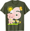 Cute Piglets Pig Barn Farm Birthday Party Supplies Pig 6th Birthday Girl 6 Year Old Birthday Cute Piglet Bday T-Shirt - Olive Green