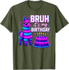 Funny Birthday Llama Pinata Family Bruh It’s My Birthday Funny Llama Pinata Bday T-Shirt - Olive Green