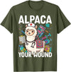 Llama Nurse Lover Gift Co. Alpaca Your Wound Cute Llama Wound Care Nurse T-Shirt - Olive Green