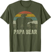 Bear Cubs Family Matching Gifts & Shirts Clothing Funny Papa Bear Shirts, Cub 2 Kids Fathers Day Grandpa T-Shirt - Olive Green