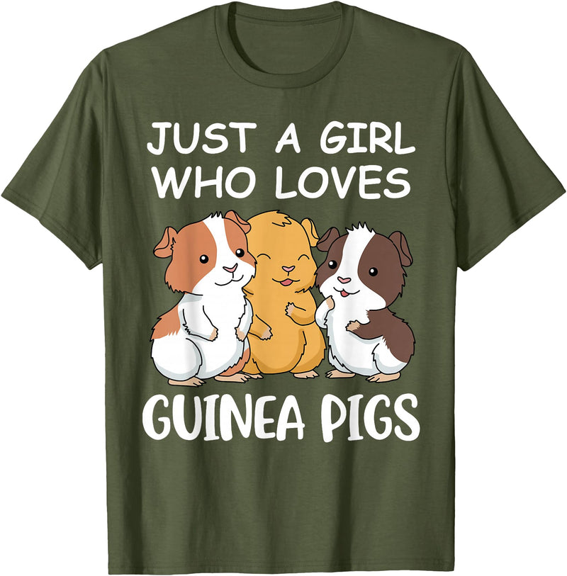 Guinea Pig Gifts & Prints Guinea Pig Shirt Girls Guinea Pig Gifts Women Guinea Pig T-Shirt - Olive Green
