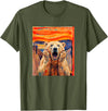 Polar Bears Polar Bear the scream meme The Scream Art Funny Polar Bear Meme T-Shirt - Olive Green