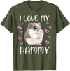 I Love My Hammy Cute Chinese Dwarf Hamster Pet Owner Graphic T-Shirt - Olive Green