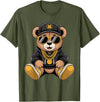 Magical and Funny Teddy Bear Gifts Cool Teddy Bear Hip Hop T-Shirt - Olive Green