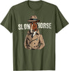 Secret Agent Jackson Lamb Slough House Agent Slow Horses Funny Horse Lover Owner Spy Detective MI5 Agent T-Shirt - Olive Green