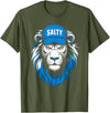 I Liked The Lions Before It Was Cool Tees Blue Lions Salty Wearing Hat Salty Cool Lions Strong Lions T-Shirt - Olive Green