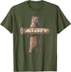 Cartba Aunt Co. Bear-y Awesome Aunt Funny Saying Cute Auntie T-Shirt - Olive Green