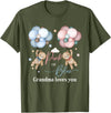Bear Balloons Boy Or Girl Baby Gender Reveal Tee Bears Pink Or Blue Grandma Loves You Gender Reveal T-Shirt - Olive Green
